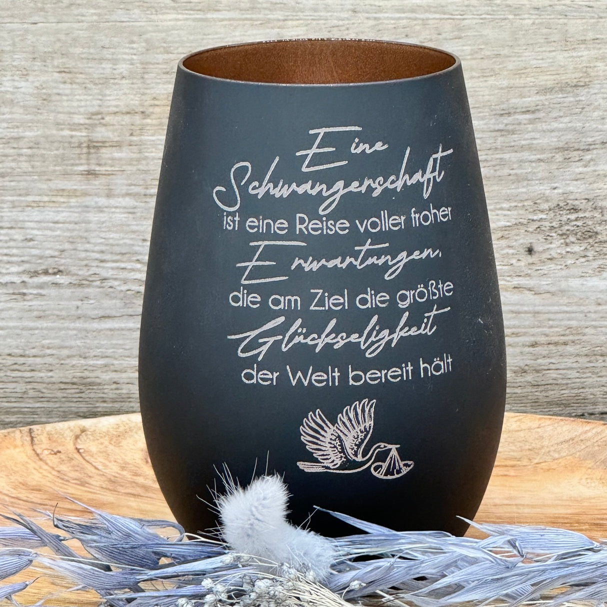 Deko Light - Schwangerschaft (Storch), personalisierbar