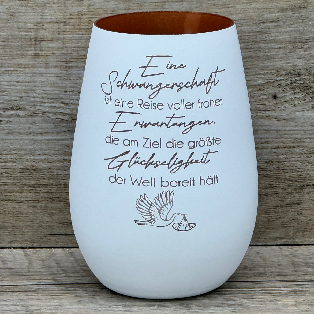 Deko Light - Schwangerschaft (Storch), personalisierbar