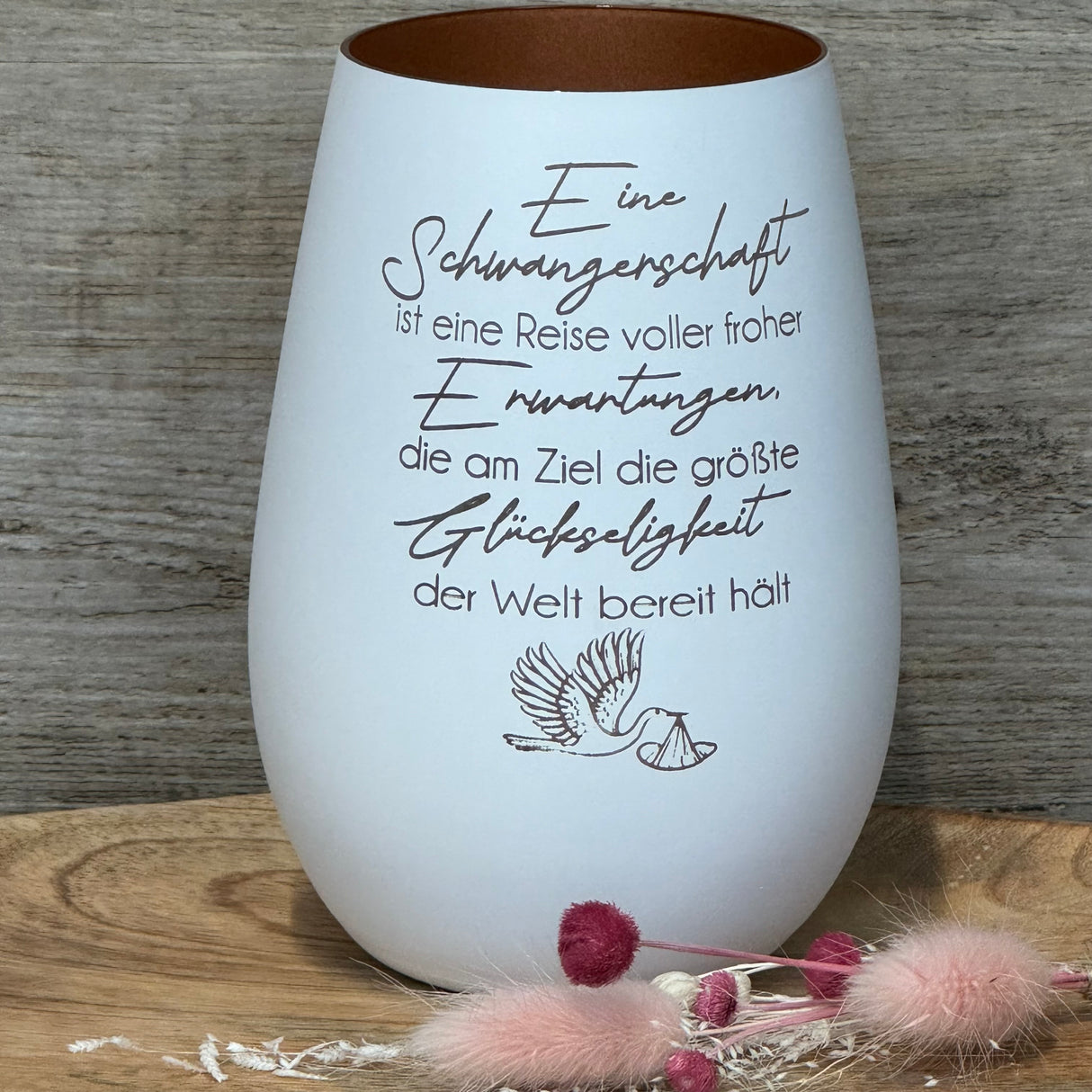 Deko Light - Schwangerschaft (Storch), personalisierbar