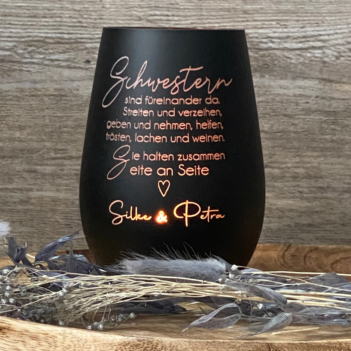 Deko Light - Schwestern sind füreinander da, personalisierbar