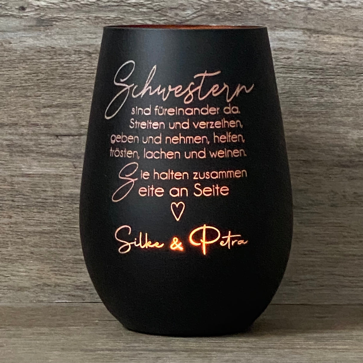 Deko Light - Schwestern sind füreinander da, personalisierbar