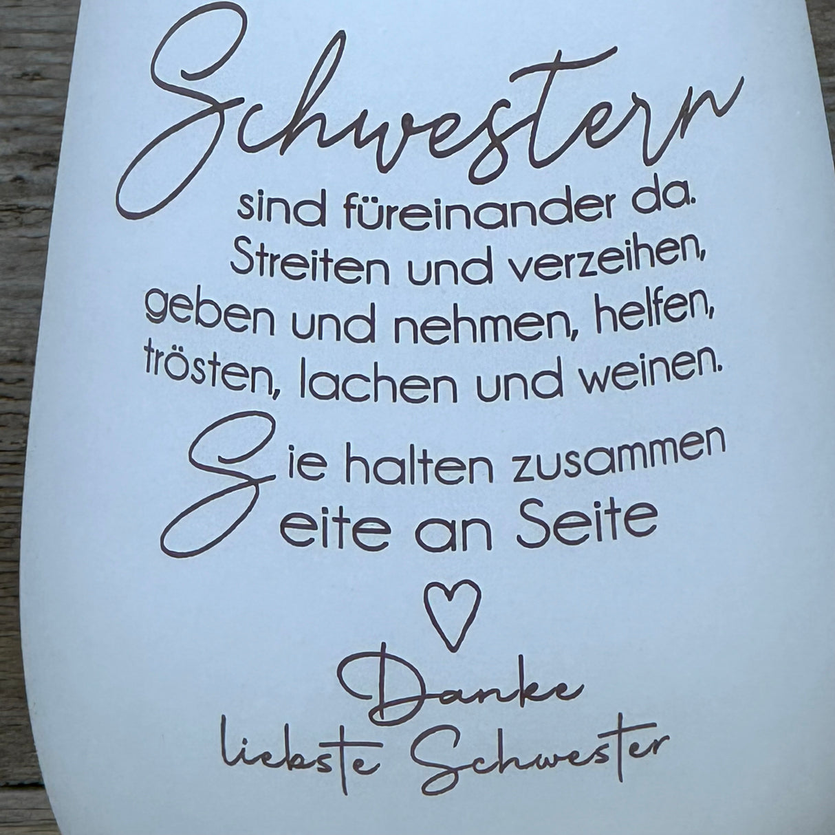 Deko Light - Schwestern sind füreinander da, personalisierbar