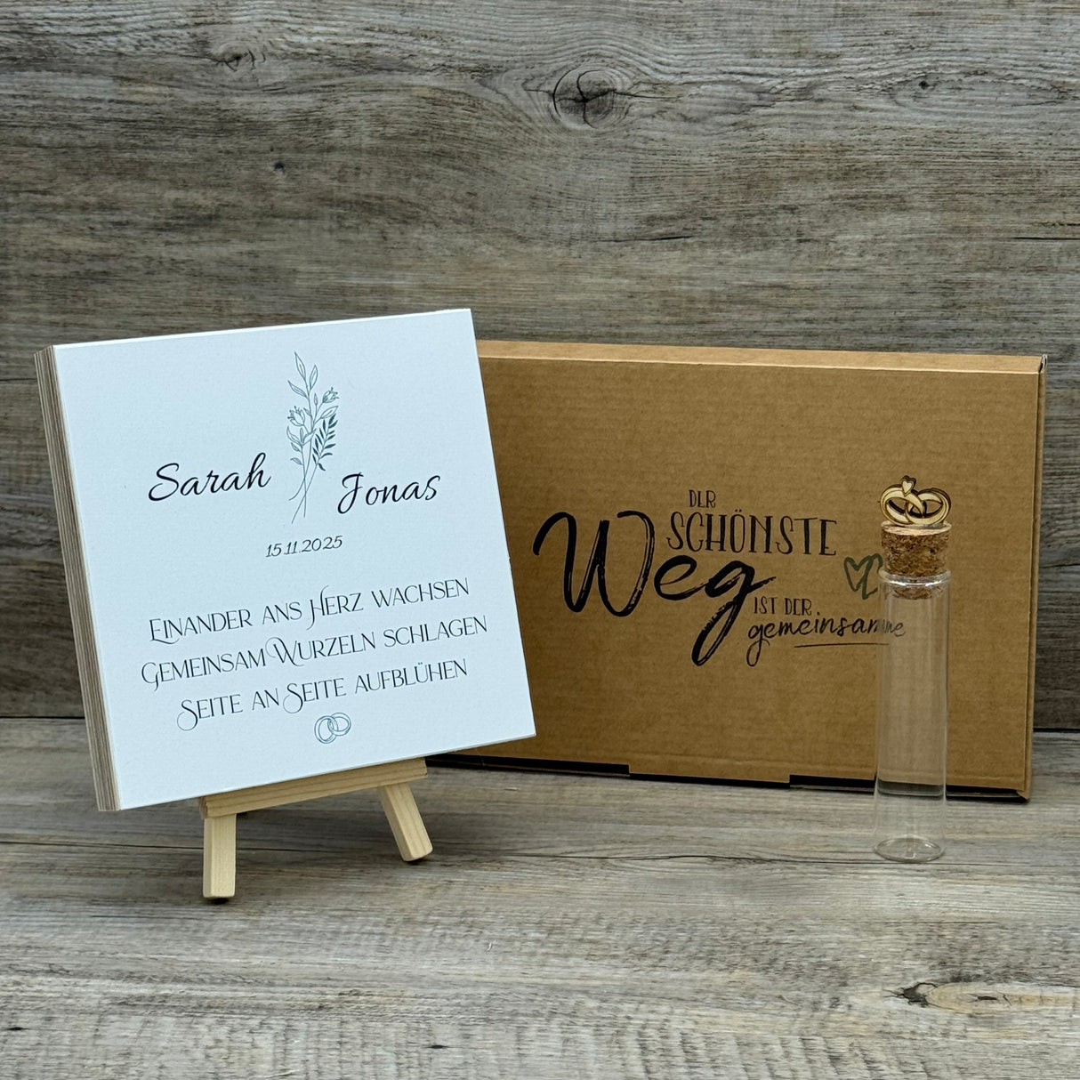 Geschenkset Hochzeit, personalisiert