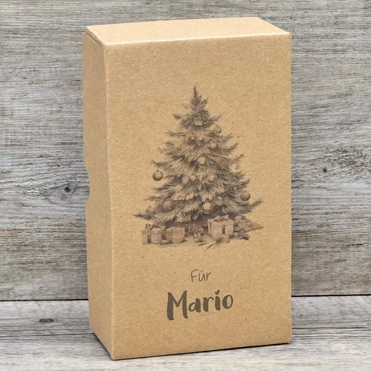 Geschenkverpackung Weihnachten 16 x 9 x 5cm, personalisiert