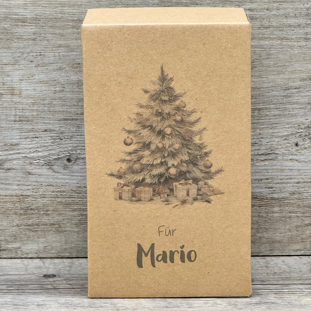 Geschenkverpackung Weihnachten 16 x 9 x 5cm, personalisiert