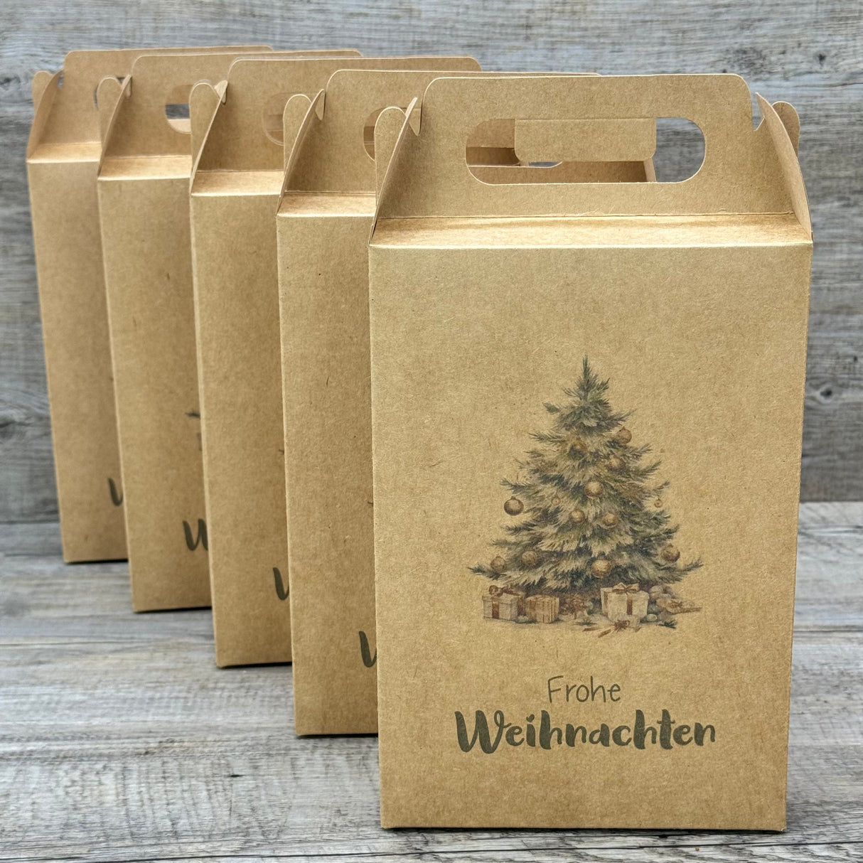 Giebelverpackung groß - Weihnachten, 5 Stück