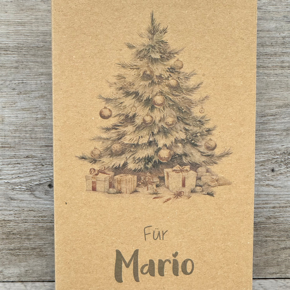 Geschenkverpackung Weihnachten 21 x 11 x 5cm, personalisiert