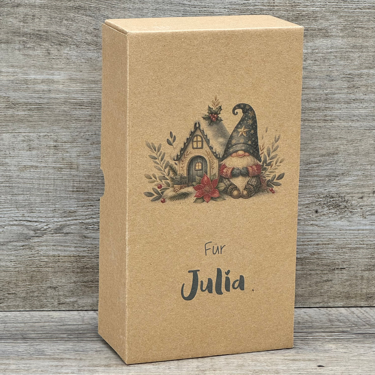 Geschenkverpackung Weihnachten 21 x 11 x 5cm, personalisiert