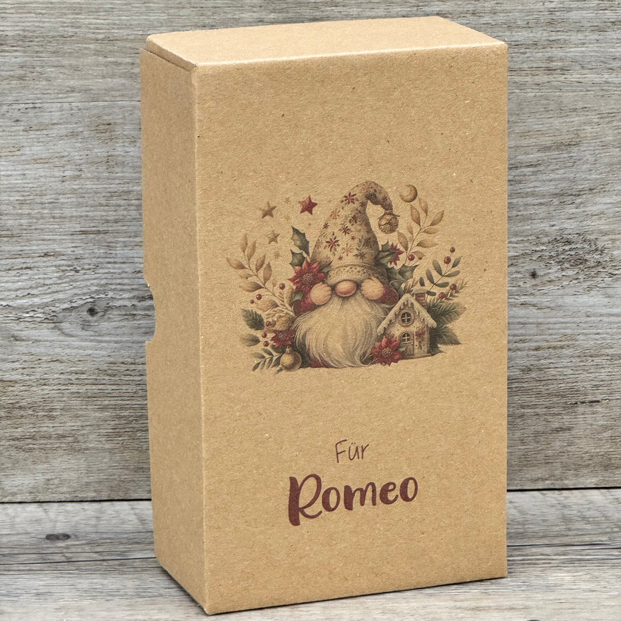 Geschenkverpackung Weihnachten 16 x 9 x 5cm, personalisiert