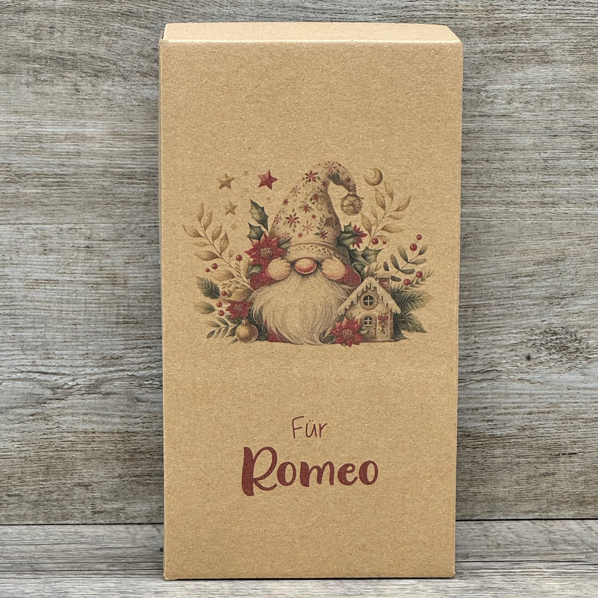 Geschenkverpackung Weihnachten 21 x 11 x 5cm, personalisiert