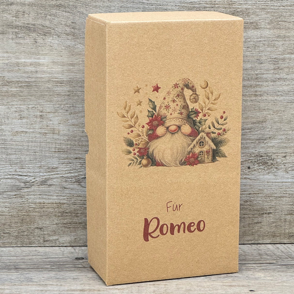 Geschenkverpackung Weihnachten 21 x 11 x 5cm, personalisiert