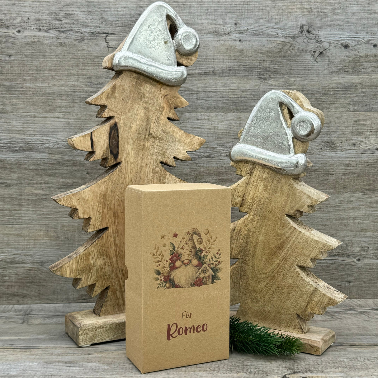 Geschenkverpackung Weihnachten 21 x 11 x 5cm, personalisiert