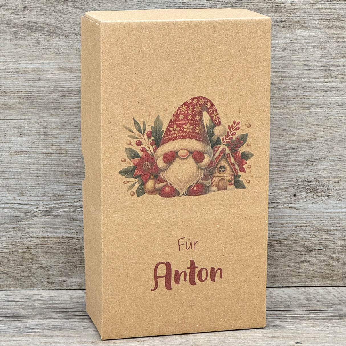 Geschenkverpackung Weihnachten 21 x 11 x 5cm, personalisiert