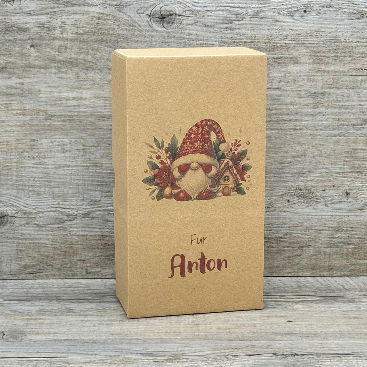 Geschenkverpackung Weihnachten 21 x 11 x 5cm, personalisiert