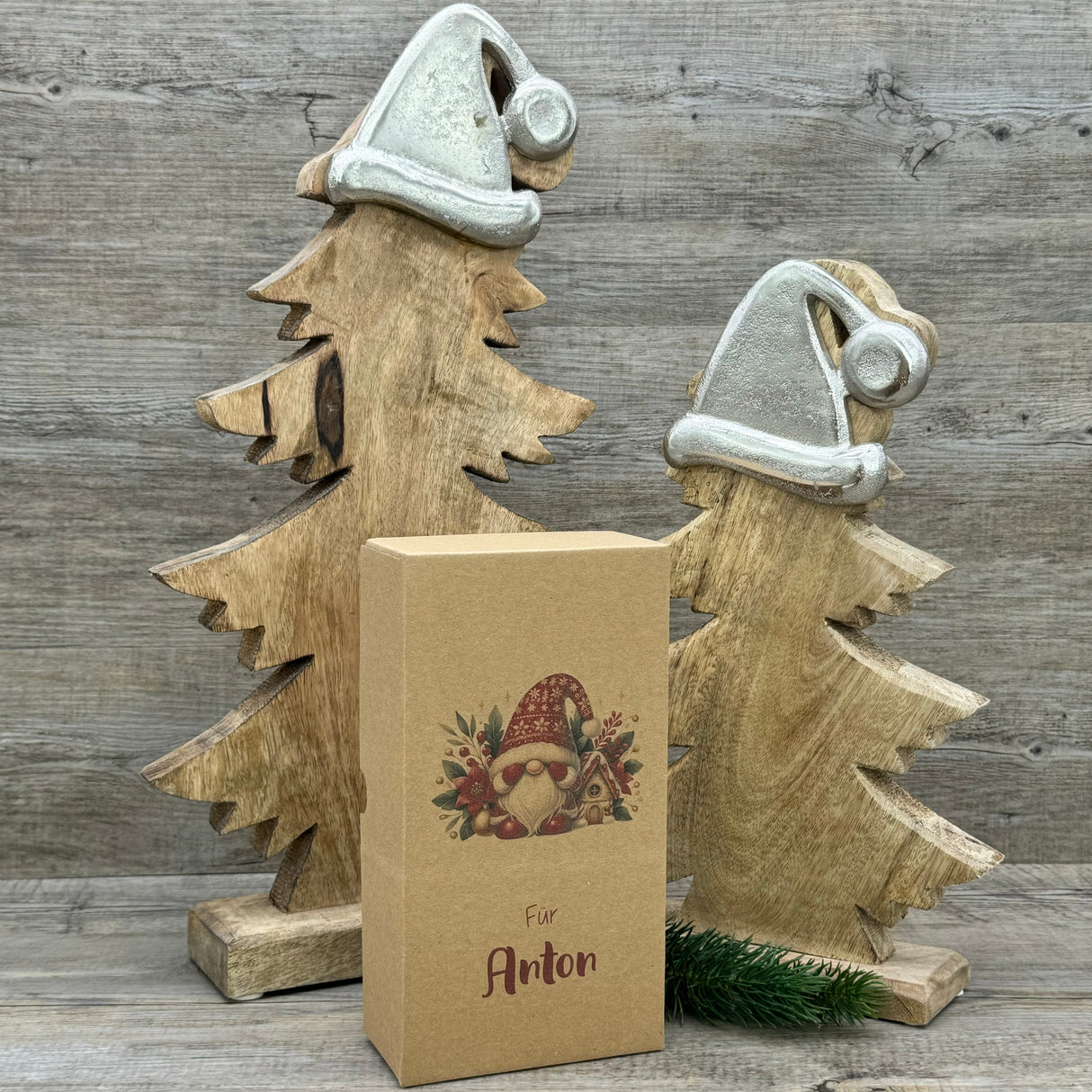 Geschenkverpackung Weihnachten 21 x 11 x 5cm, personalisiert