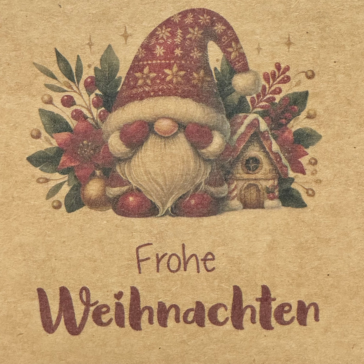 Giebelverpackung klein - Weihnachten, 5 Stück