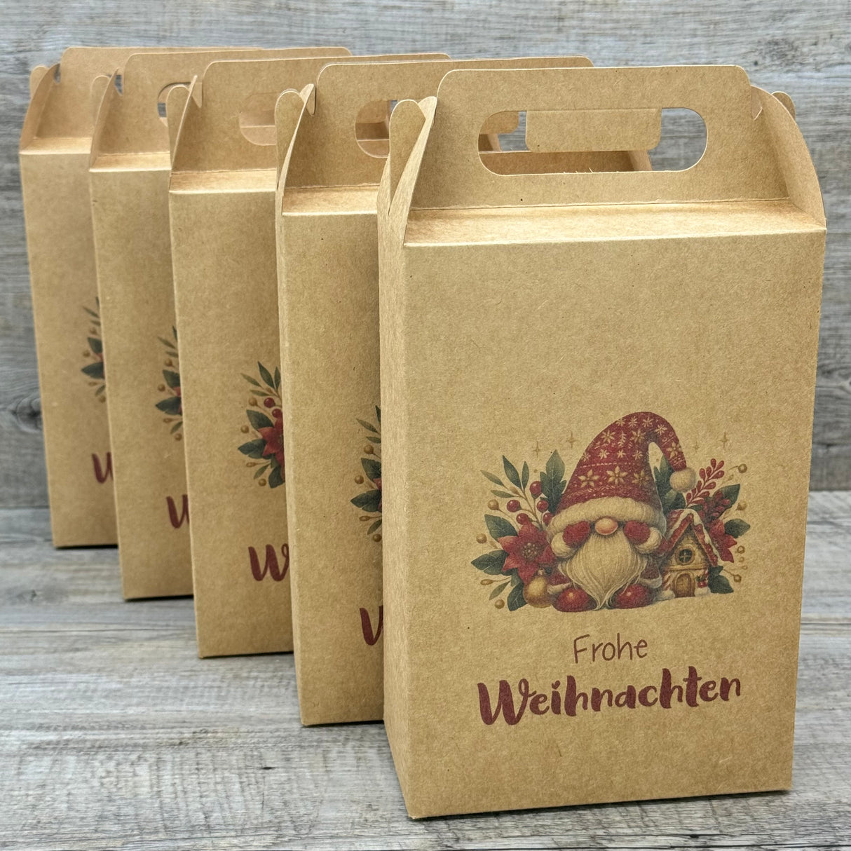Giebelverpackung groß - Weihnachten, 5 Stück