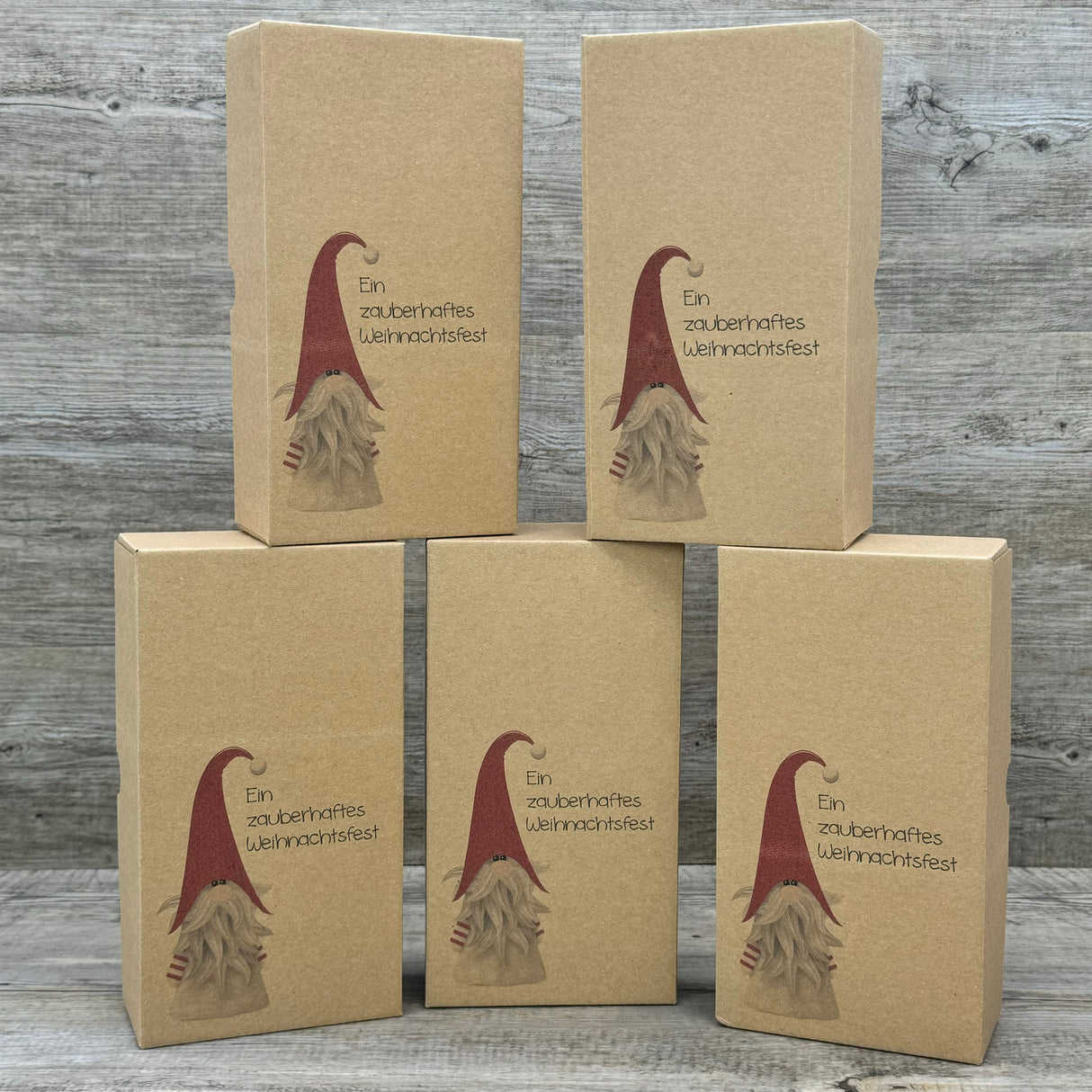 Geschenkverpackung Weihnachten 21 x 11 x 6cm, 5 Stück