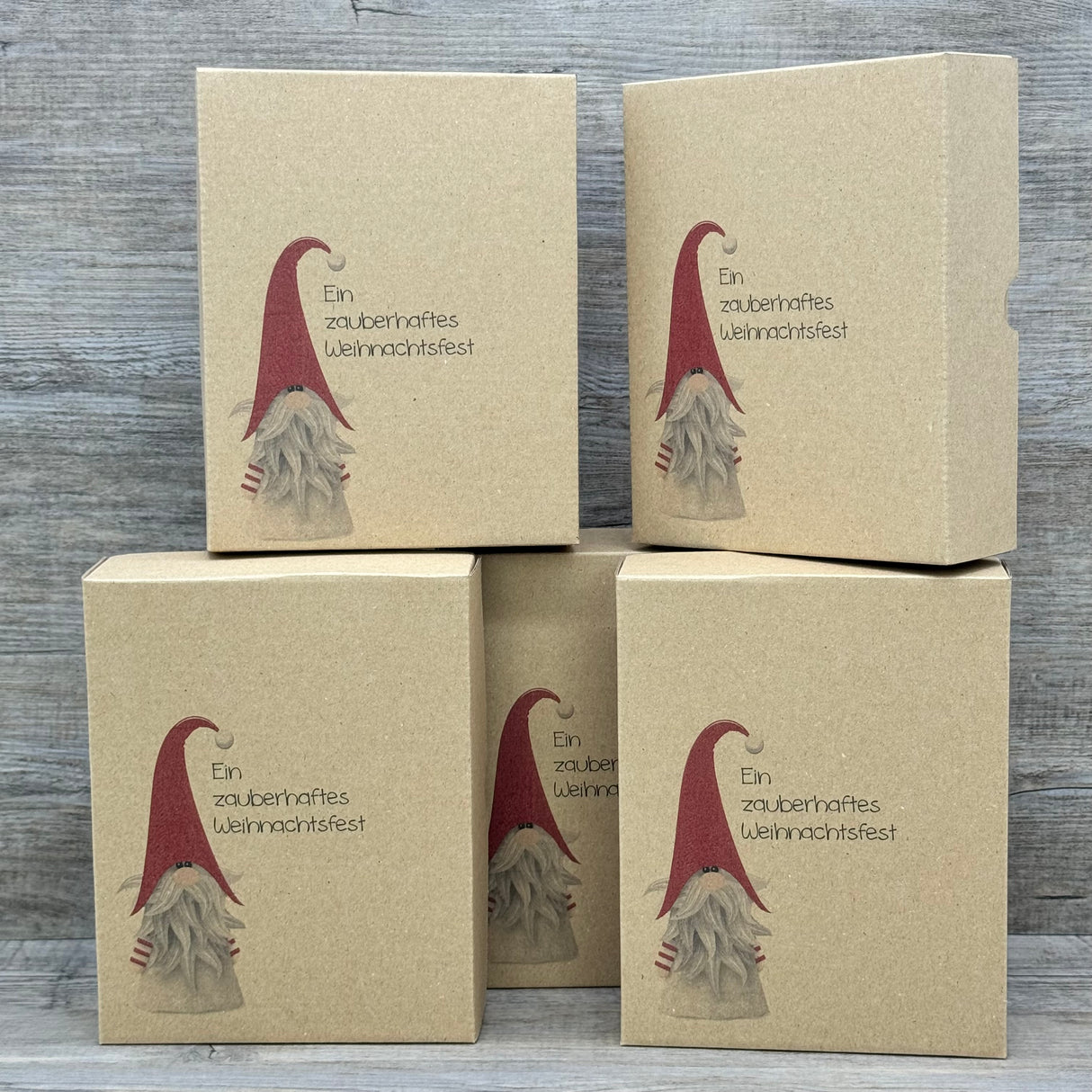 Geschenkverpackung Weihnachten 19 x 15 x 5cm, 5 Stück