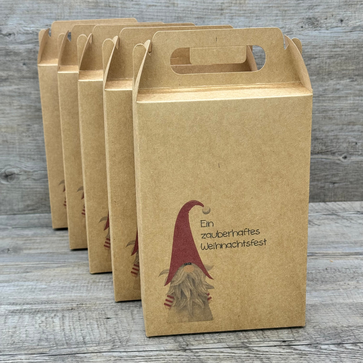Giebelverpackung groß - Weihnachten, 5 Stück