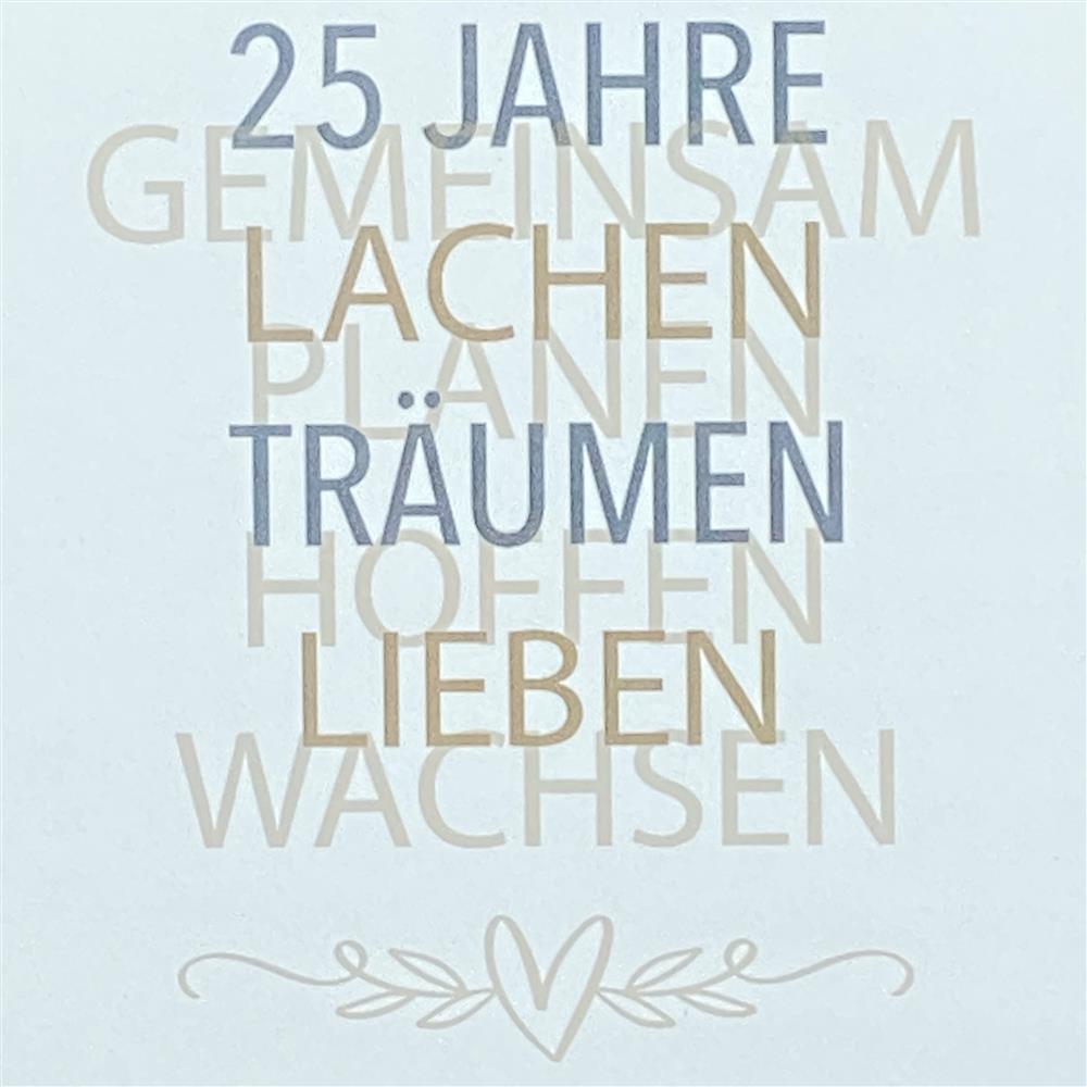 Wooden Block - 25 Jahre Gemeinsam, personalisierbar
