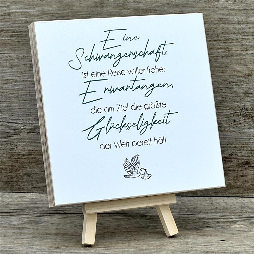 Wooden Block - Eine Schwangerschaft ist eine Reise
