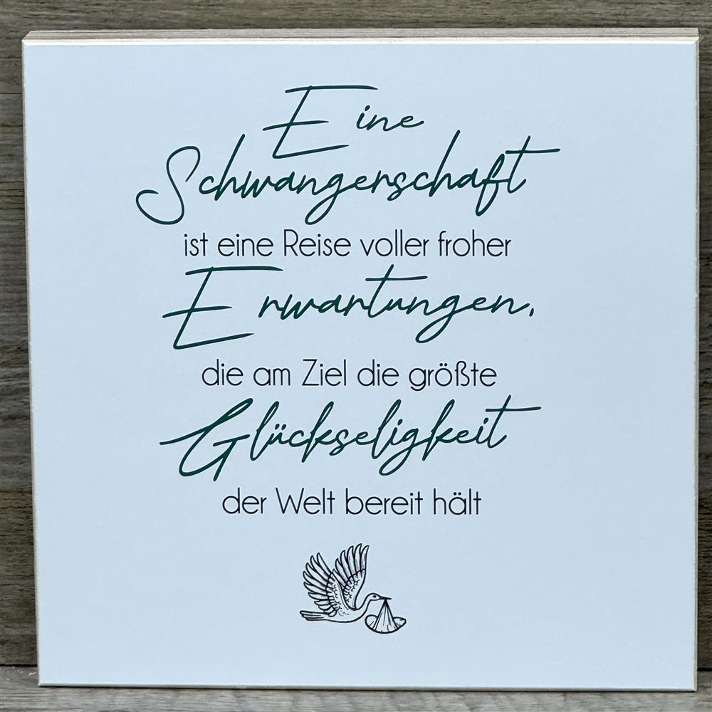 Wooden Block - Eine Schwangerschaft ist eine Reise