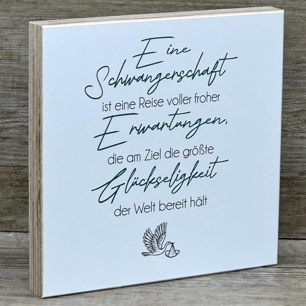 Wooden Block - Eine Schwangerschaft ist eine Reise