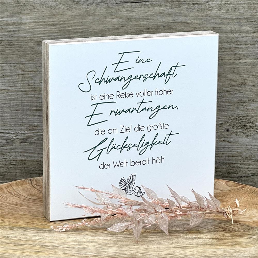 Wooden Block - Eine Schwangerschaft ist eine Reise