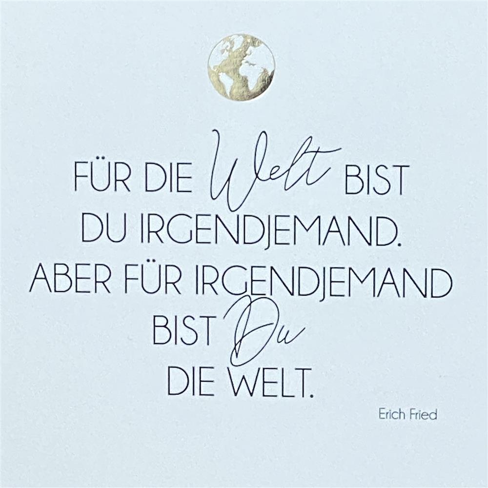 Wooden Block - Für die Welt mit Goldprägung