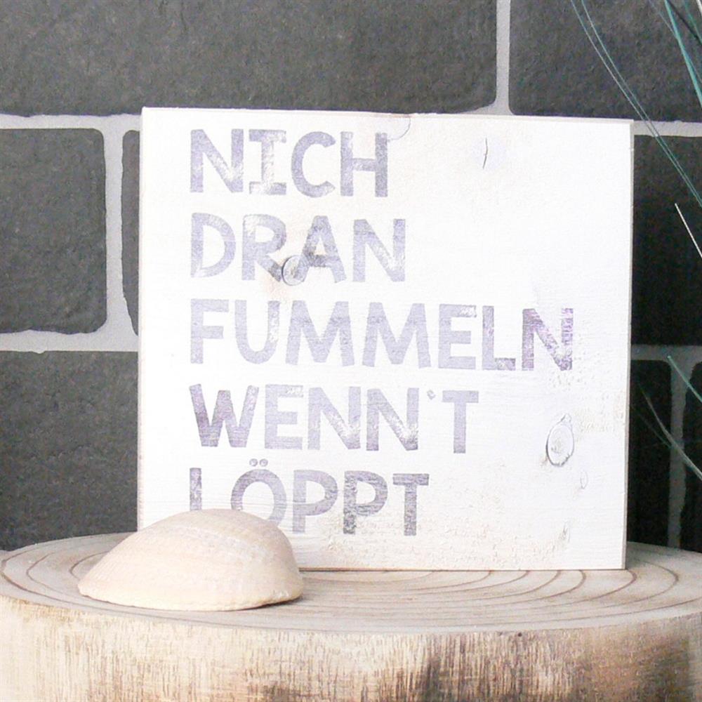 Wooden Block - Nich dran fummeln wenn`t löppt