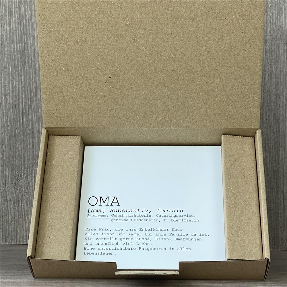 Wooden Block - Oma, personalisierbar