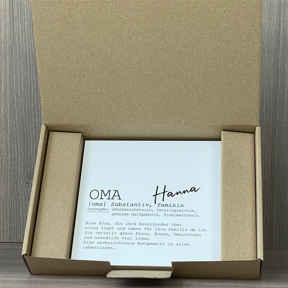 Wooden Block - Oma, personalisierbar