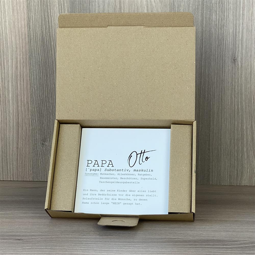 Wooden Block - Papa, personalisierbar