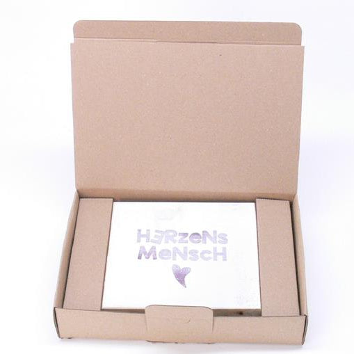 Wooden Block Shabby Herzensmensch