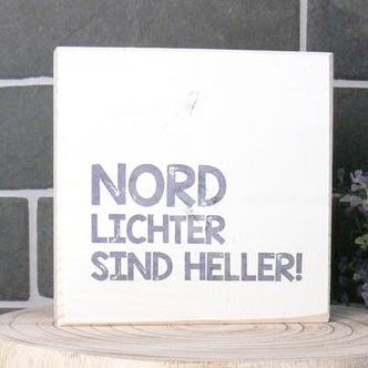 Wooden Block Shabby Nordlichter sind heller