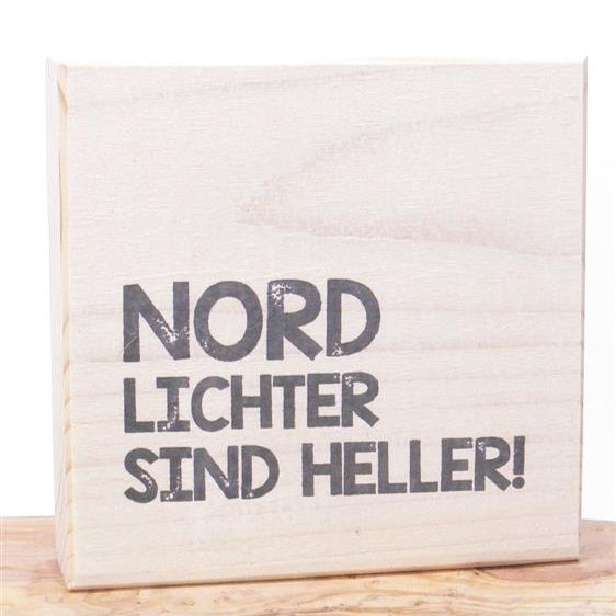 Wooden Block Shabby Nordlichter sind heller