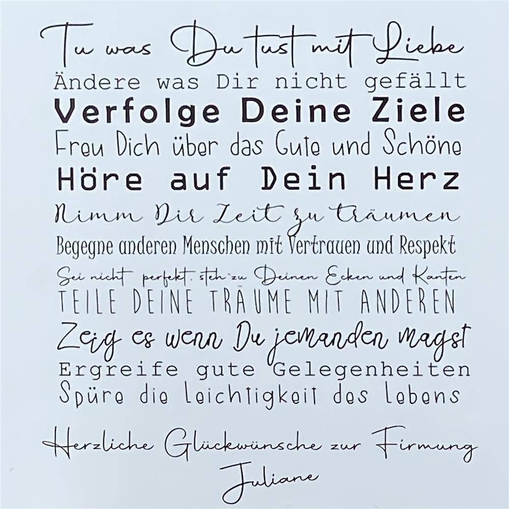 Wooden Block - Tue was Du tust, Firmung