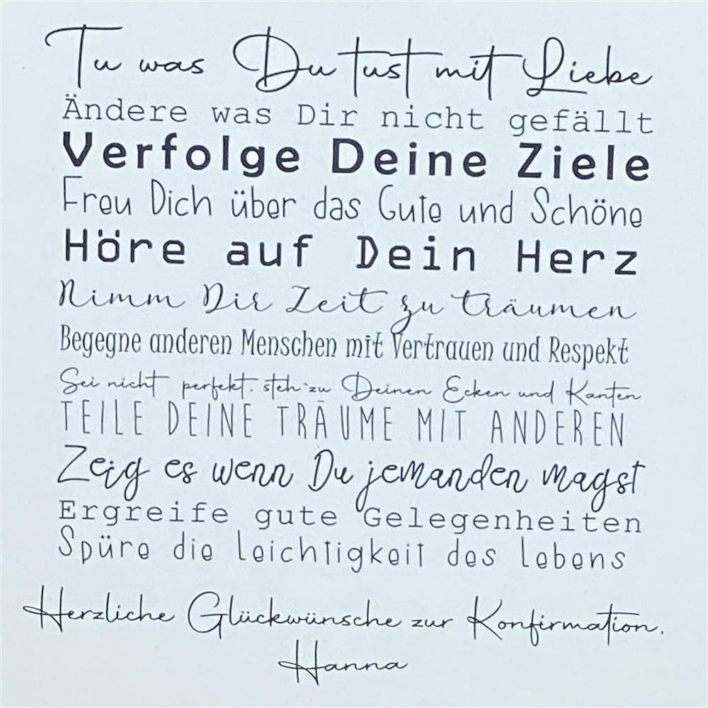 Wooden Block - Tue was Du tust, Konfirmation