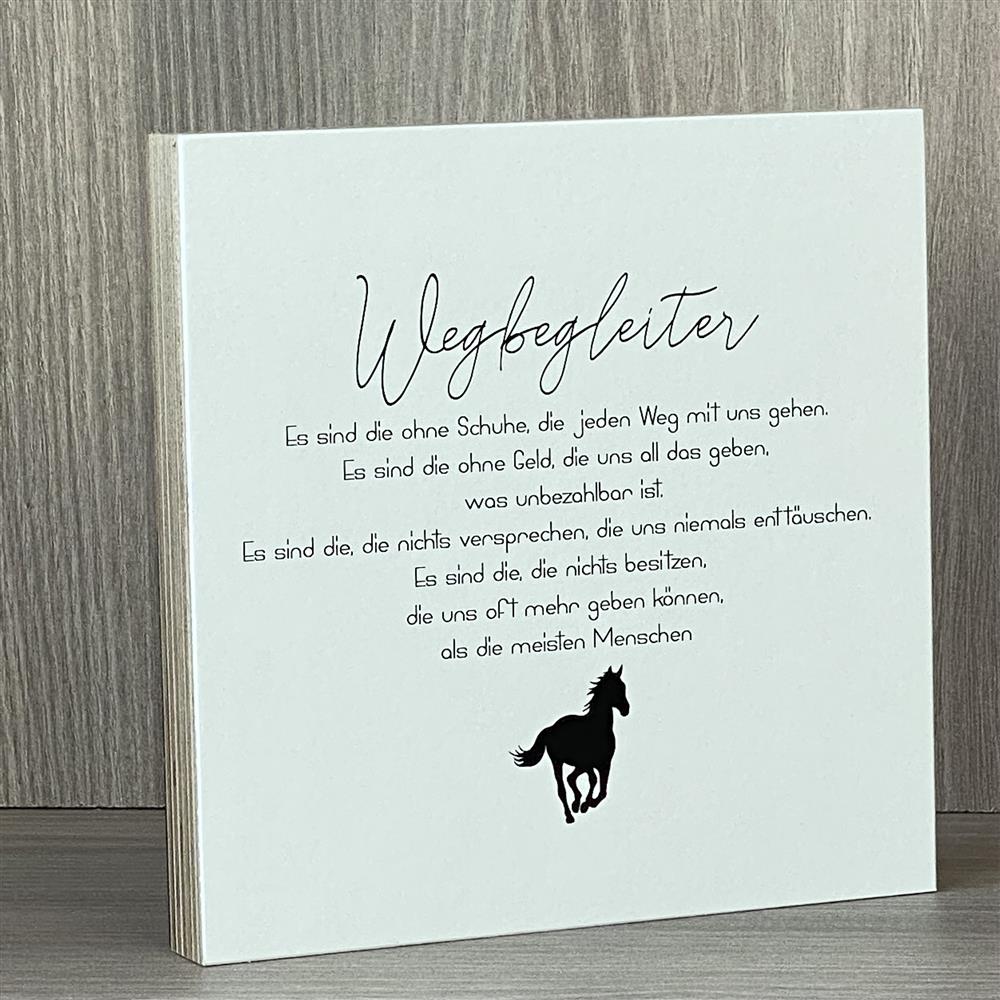 Wooden Block - Wegbegleiter Pferd