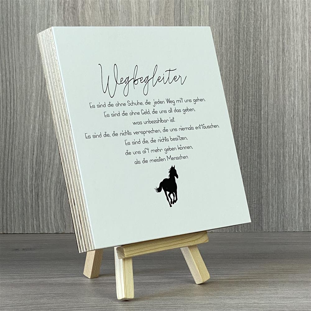Wooden Block - Wegbegleiter Pferd