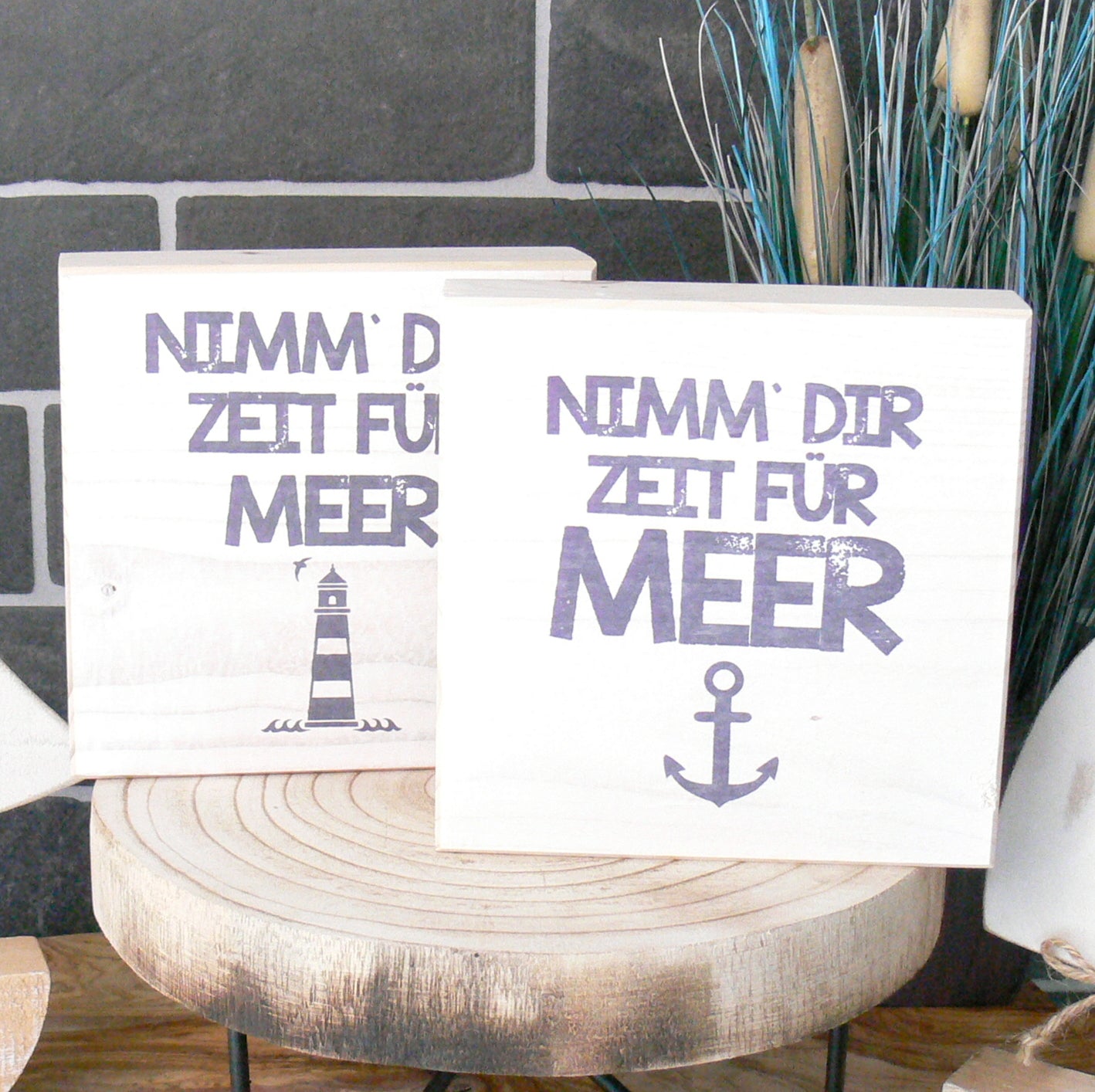 Wooden Block - Nimm Dir Zeit für Meer
