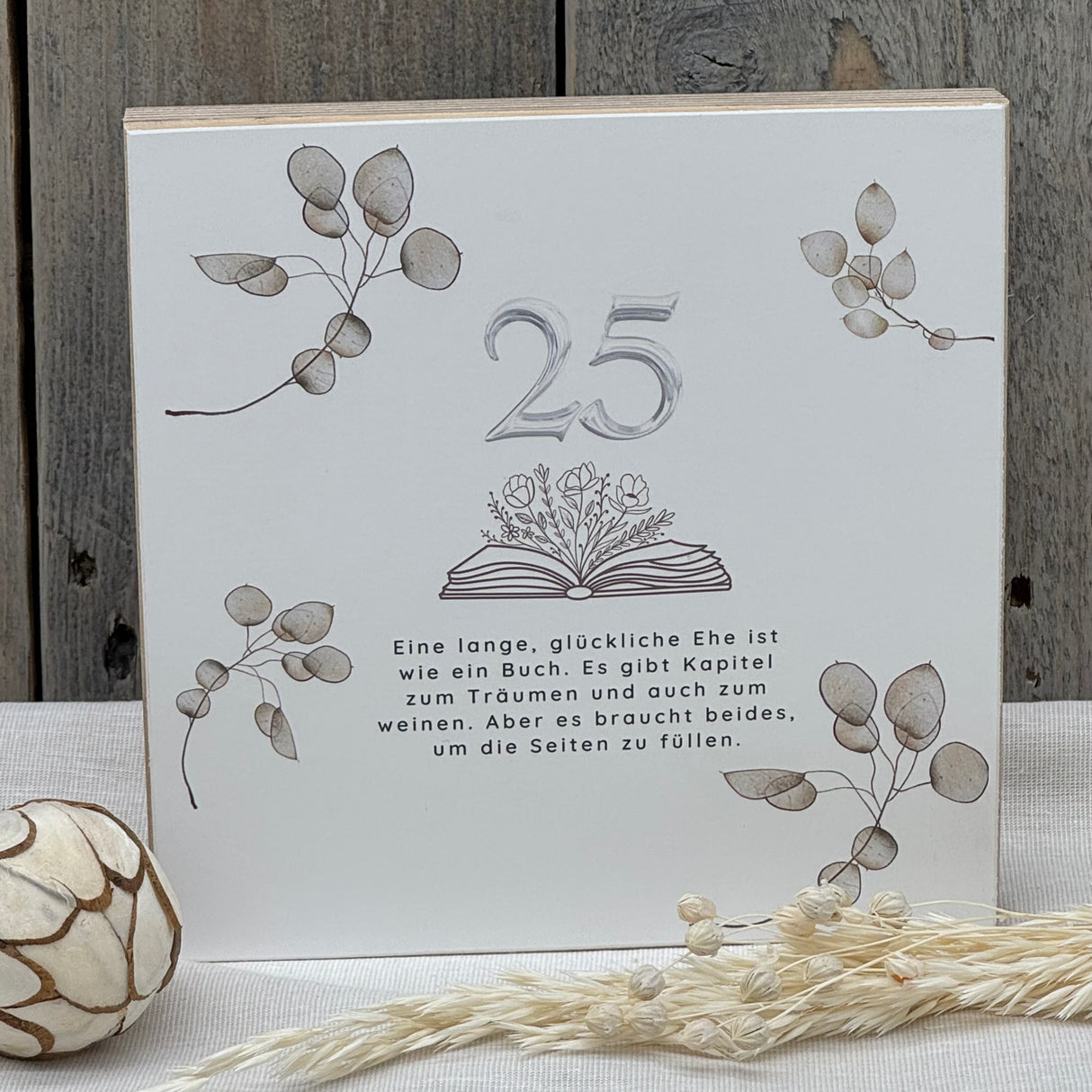 Geschenkset- 25 Jahre - eine lange glückliche Ehe