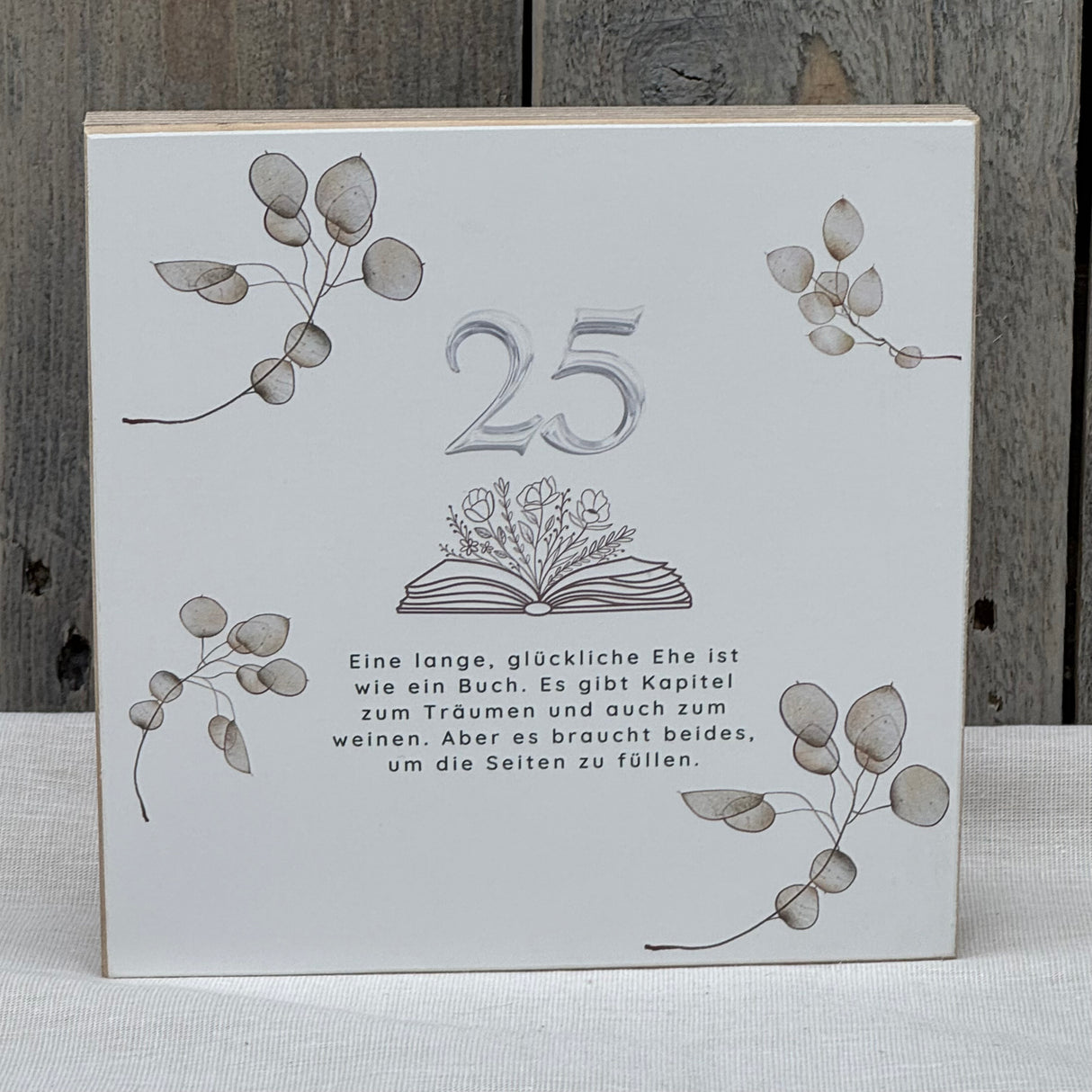 Geschenkset- 25 Jahre - eine lange glückliche Ehe