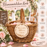 Personalisierter Blumenmädchen Korb zur Hochzeit mit Wunschname