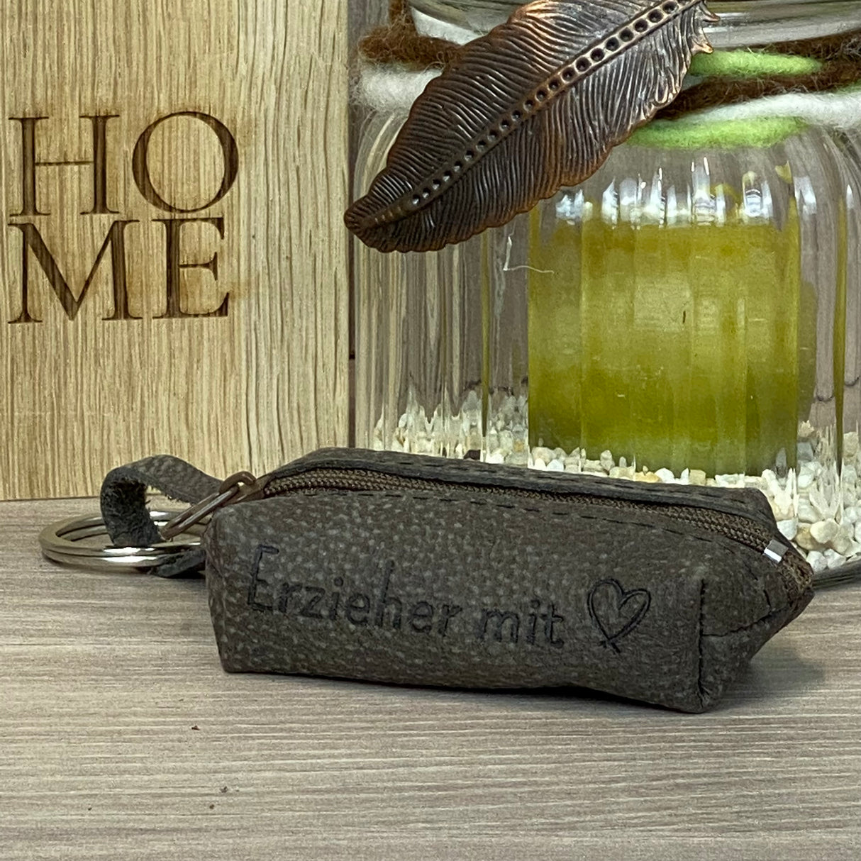 Schlüsseltasche Erzieher / Erzieherin mit Herz