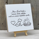 Wooden Block - Mein Hund darf in meinem Bett schlafen