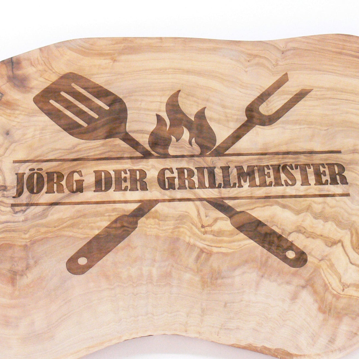 Schneidebrett Olivenholz Naturschnitt 40-44 cm Grilmmeister