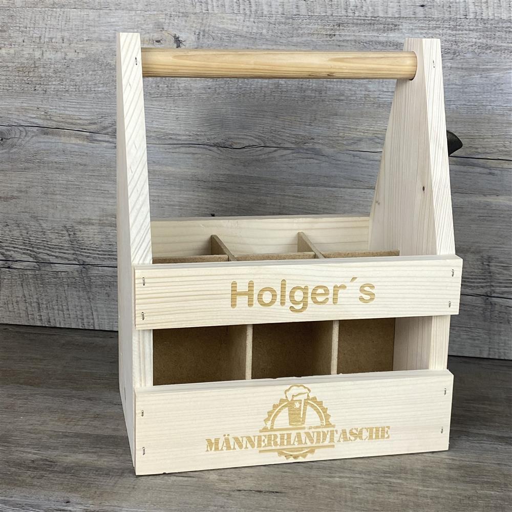 Bierträger Männerhandtasche, personalsiert