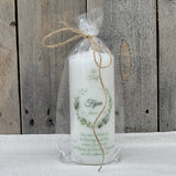 Personalisierte Taufkerze - Kranz